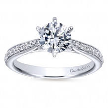 Gabriel & Co. 14k White Gold Contemporary Straight Engagement Ring - ER6687W44JJ