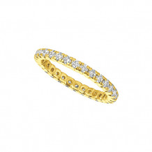 Jewelmi Custom 14k Yellow Gold Diamond Eternity Wedding Band