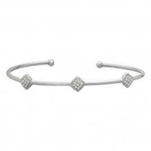 Jewelmi Custom 14k White Gold Diamond Bangle Bracelet