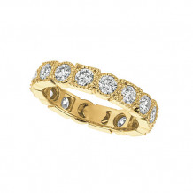 Jewelmi Custom 14k Yellow Gold Diamond Eternity Wedding Band