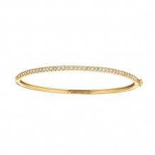 Jewelmi Custom 14k Yellow Gold Diamond Bangle Bracelet