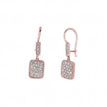 Jewelmi Custom 14k Rose Gold Diamond Drop Earrings
