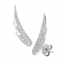 Jewelmi Custom 14k White Gold Diamond Earrings