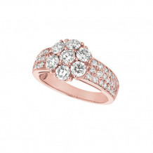 Jewelmi Custom 14k Rose Gold Diamond Flower Ring