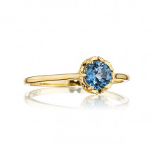 Tacori 14k Yellow Gold Crescent Crown Gemstone Men's Ring - SR23433FY