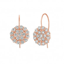 Jewelmi Custom 14k Rose Gold Diamond Earrings