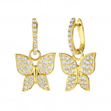 Jewelmi Custom 14k Yellow Gold Diamond Earrings