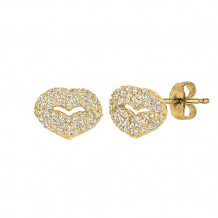 Jewelmi Custom 14k Yellow Gold Diamond Earrings