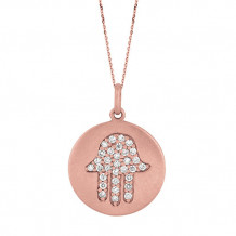 Jewelmi Custom 14k Rose Gold Diamond Necklace