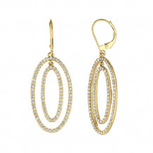 Jewelmi Custom 14k Yellow Gold Diamond Earrings