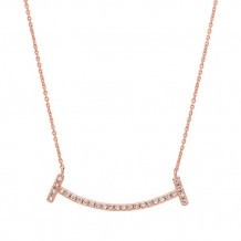 Jewelmi Custom 14k Rose Gold Diamond Necklace