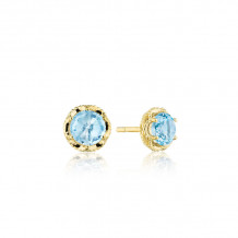 Tacori 14k Yellow Gold Crescent Crown Gemstone Stud Earring - SE25302FY