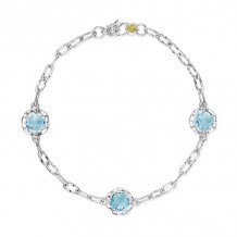 Tacori Sterling Silver Crescent Crown Gemstone Women's Bracelet - SB22102