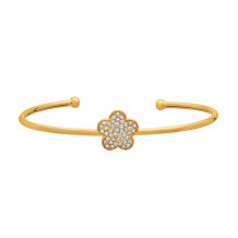 Jewelmi Custom 14k Yellow Gold Diamond Bangle Bracelet