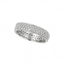 Jewelmi Custom 14k White Gold Diamond Eternity Wedding Band