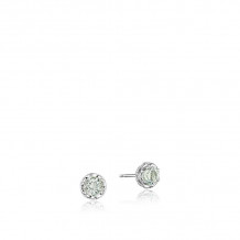Tacori Sterling Silver Crescent Crown Gemstone Stud Earring - SE24012
