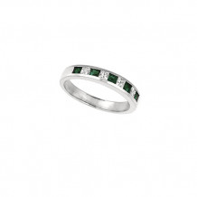 Jewelmi Custom 14k White Gold Emerald Diamond Ring
