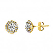 Jewelmi Custom 14k Yellow Gold Diamond Earrings