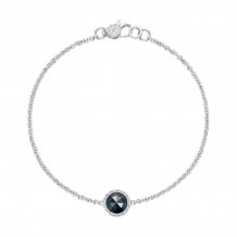 Tacori Sterling Silver Crescent Embrace Gemstone Women's Bracelet - SB16719