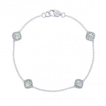 Tacori Sterling Silver Crescent Embrace Gemstone Women's Bracelet - SB22812