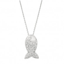 Jewelmi Custom 14k White Gold Diamond Necklace