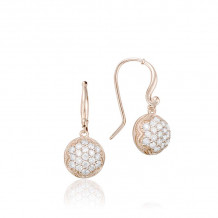 Tacori 18k Rose Gold Sonoma Mist Diamond Drop Earring - SE205P