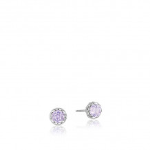Tacori Sterling Silver Crescent Crown Gemstone Stud Earring - SE24013