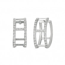 Jewelmi Custom 14k White Gold Diamond Earrings