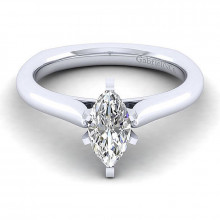 Gabriel & Co 14K White Gold Allie Solitaire Diamond Engagement Ring - ER6623M4W4JJJ