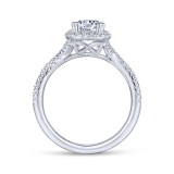 Gabriel & Co. 14k White Gold Contemporary Halo Engagement Ring - ER14425P4W44JJ photo 2