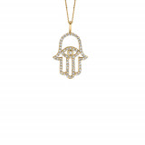 Jewelmi Custom 14k Yellow Gold Diamond Necklace photo