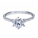 Gabriel & Co. 14k White Gold Contemporary Straight Engagement Ring - ER7431W44JJ photo
