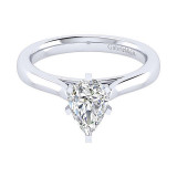 Gabriel & Co 14K White Gold Michelle Solitaire Diamond Engagement Ring - ER6685P4W4JJJ photo
