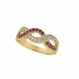 Jewelmi Custom 14k Yellow Gold Sapphire Diamond Ring photo