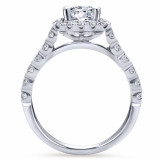 Gabriel & Co. 14k White Gold Contemporary Halo Engagement Ring - ER10288W44JJ photo 2