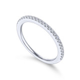 Gabriel & Co. 14k White Gold Contemporary Anniversary Wedding Band - WB12774O4W44JJ photo 3