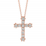 Jewelmi Custom 14k Rose Gold Diamond Necklace photo