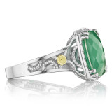 Tacori Sterling Silver Crescent Embrace Gemstone Men's Ring - SR12827 photo 2