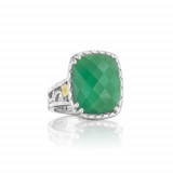 Tacori Sterling Silver Crescent Embrace Gemstone Men's Ring - SR12827 photo