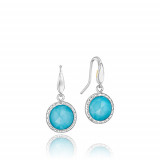 Tacori Sterling Silver Crescent Embrace Gemstone Drop Earring - SE15505 photo