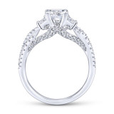 Gabriel & Co. 14k White Gold Contemporary 3 Stone Engagement Ring - ER12663S3W44JJ photo 2