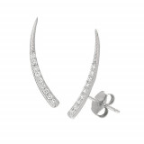 Jewelmi Custom 14k White Gold Diamond Earrings photo