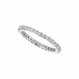 Jewelmi Custom 14k White Gold Diamond Eternity Wedding Band photo