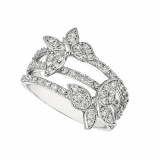 Jewelmi Custom 14k White Gold Diamond Butterfly Ring photo