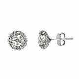 Jewelmi Custom 14k White Gold Diamond Earrings photo
