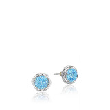 Tacori Sterling Silver Crescent Crown Gemstone Stud Earring - SE10545 photo