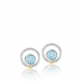 Tacori Sterling Silver Gemma Bloom Gemstone Stud Earring - SE14002 photo