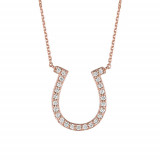 Jewelmi Custom 14k Rose Gold Diamond Necklace photo