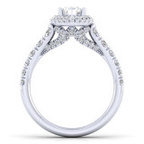 Gabriel & Co. 14k White Gold Entwined Halo Engagement Ring - ER12764P4W44JJ photo 2
