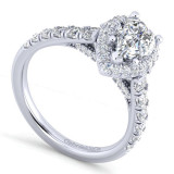 Gabriel & Co. 14k White Gold Entwined Halo Engagement Ring - ER12764P4W44JJ photo 3